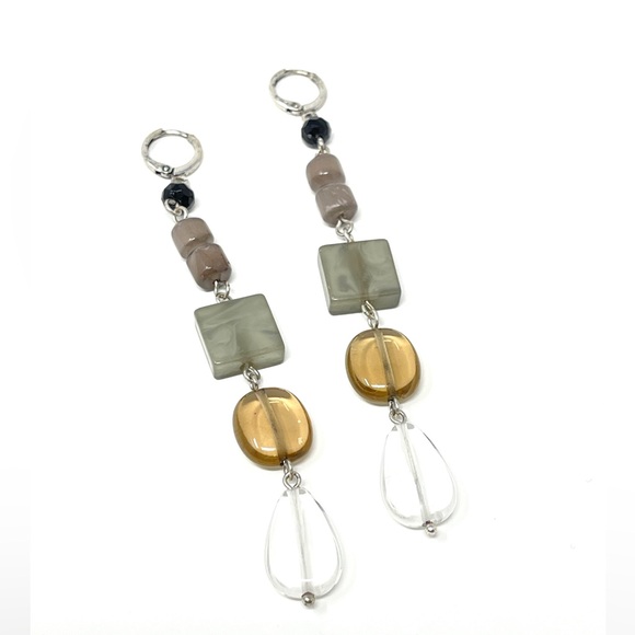 New Free People Aquamarine Dangle Drop Earrings - Picture 4 of 6